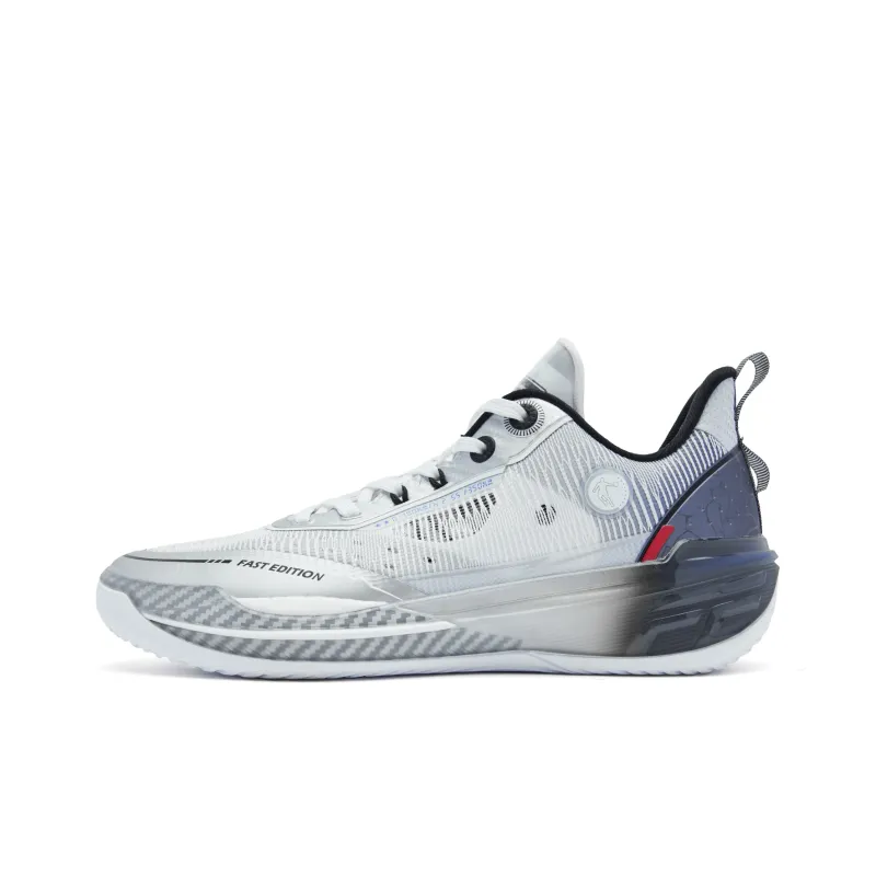 QIAODAN FE2.0 Devil Commander Low Top Q KUNGFU TURBO Basketball Shoes Men's Gray Silver-0