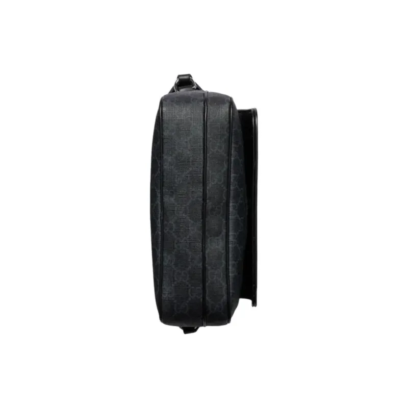 GUCCI GG Supreme Canvas With Leather Canvas Bag, Shoulder Bag, Crossbody Bag Trumpets Men's Black-5