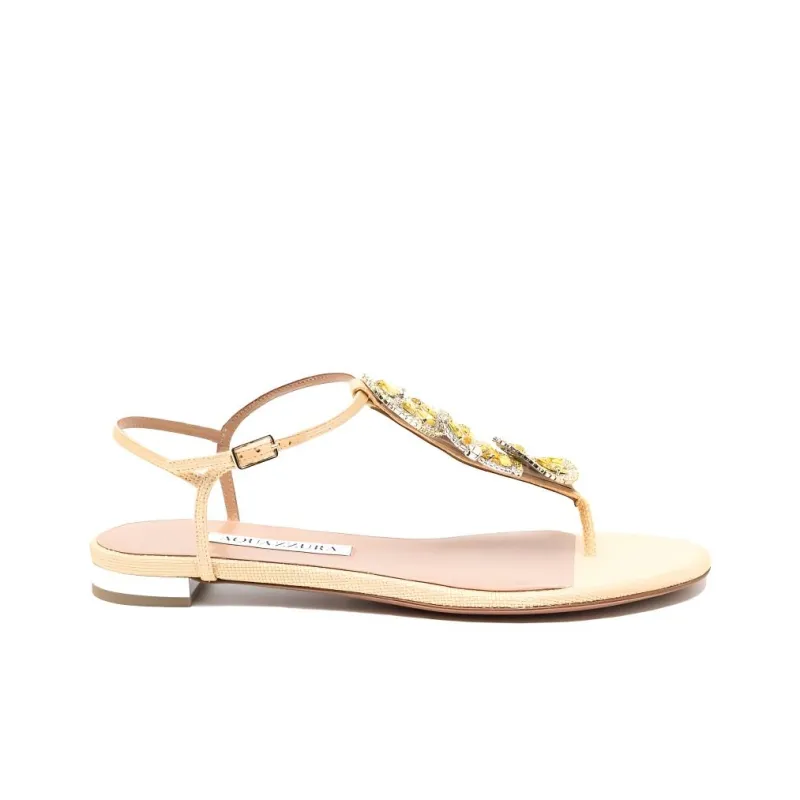 AQUAZZURA Gin Tonic Metallic Sandals-1