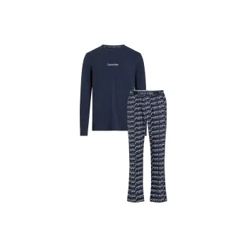 CK/Calvin Klein L/S PANT SET Pajama Set Europe Version Men's Navy Blue