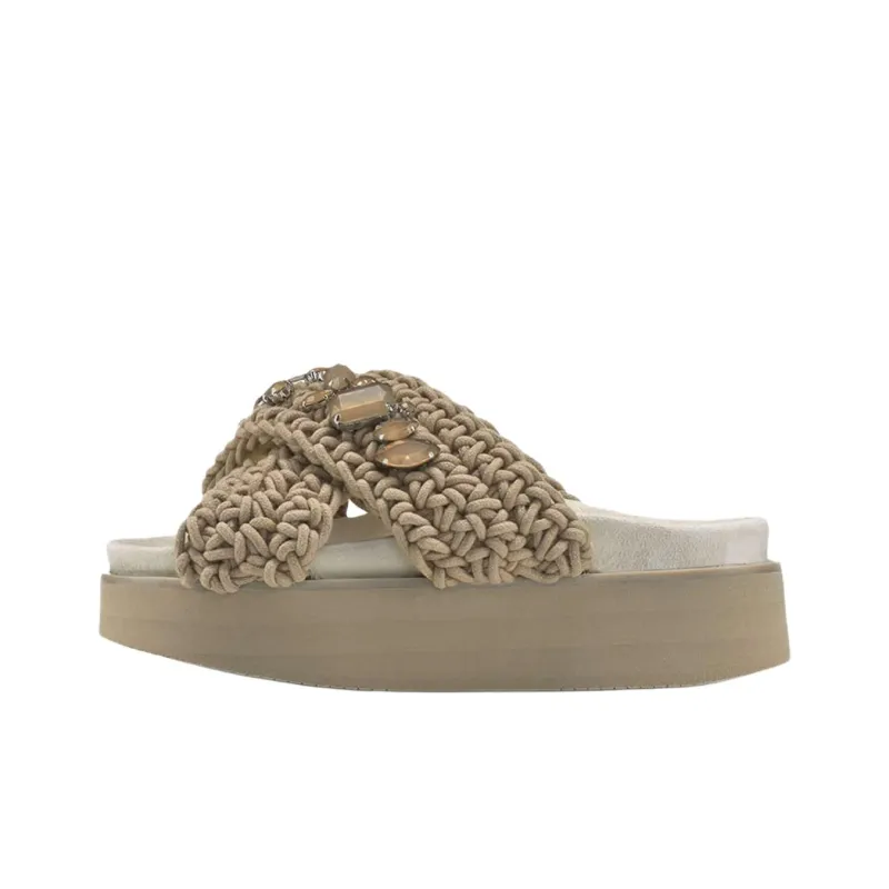 Inuikii Woven Stones 40mm Platform Slides-0