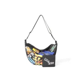 MASTER CANVAS Polyester Dumpling Bag Shoulder Bag Crossbody Bag Regular Unisex Black