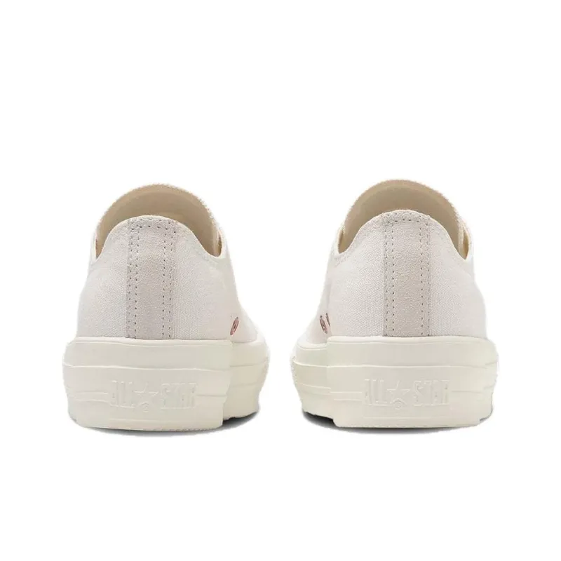 Converse All Star Light Durable Breathable Low Top Canvas Shoes Women's White Japan Version-4