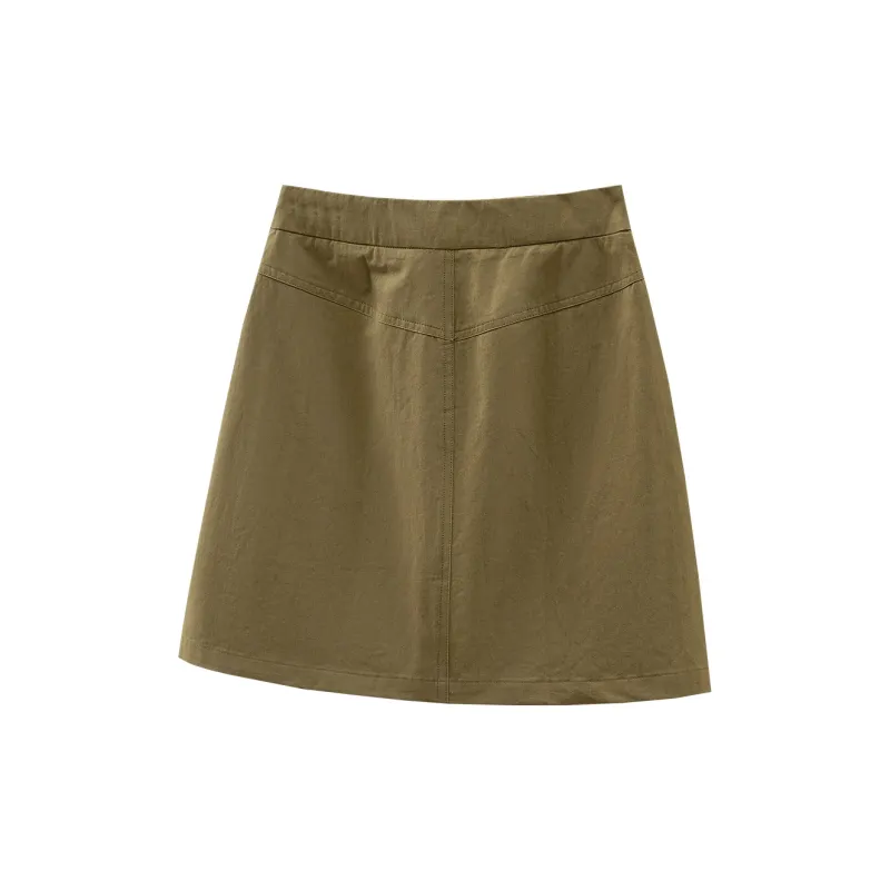 TOUCH Casual Short Skirts Women's Light Army Green-1