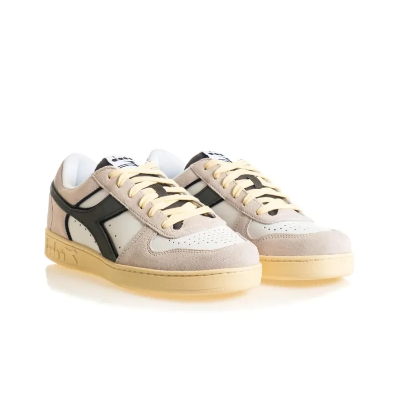 Diadora Cushioning Low Top Skateboard Shoes Men's White-3