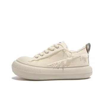 TUOPIN Pie Shoes Ugly Cute Chunky Shoes Low Top Skateboard Shoes, Puffy Shoes Women's Beige Khaki