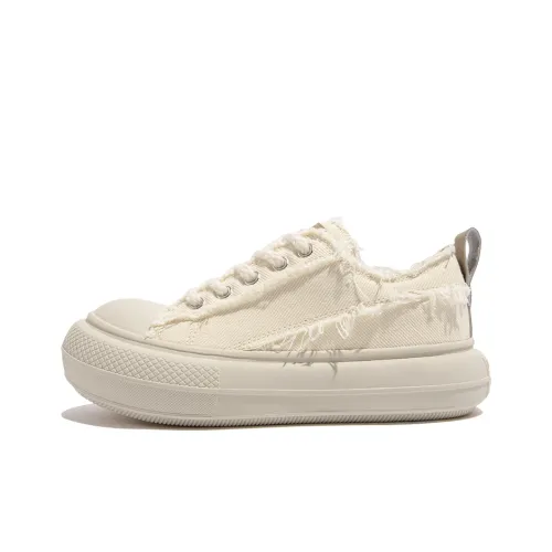 TUOPIN Pie Shoes Ugly Cute Chunky Shoes Low Top Skateboard Shoes, Puffy Shoes Women's Beige Khaki