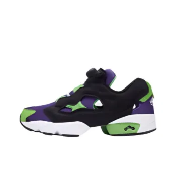 Reebok Instapump Fury Cushioning Breathable Low Top Casual Running Shoes Unisex Black Green Purple