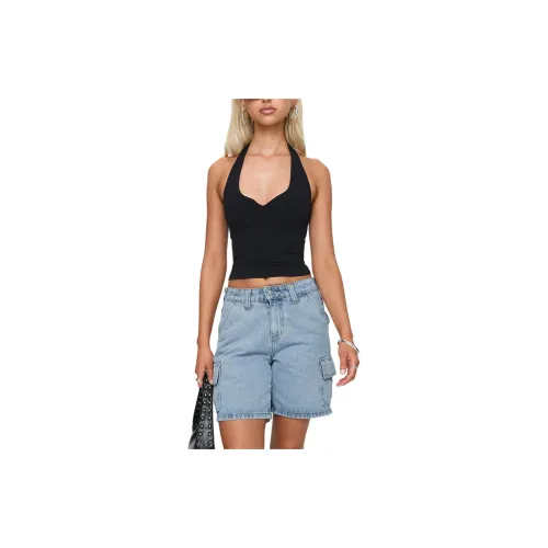 PRINCESS POLLY Denim Shorts Women's Light Wash