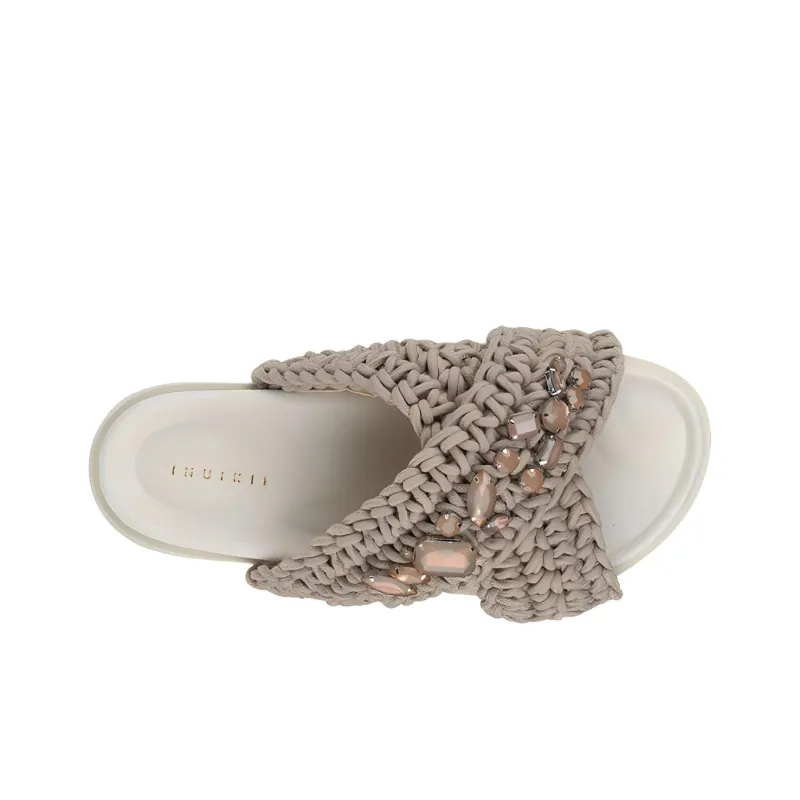 Inuikii Slide Slippers Women's Taupe-3