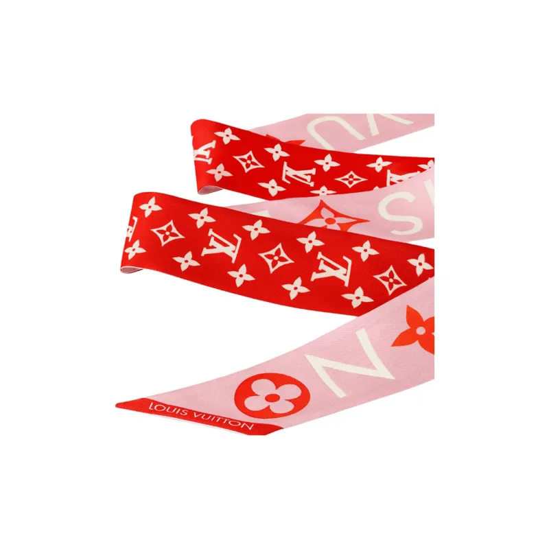 LOUIS VUITTON Silk Silk Scarves Women's Red-2