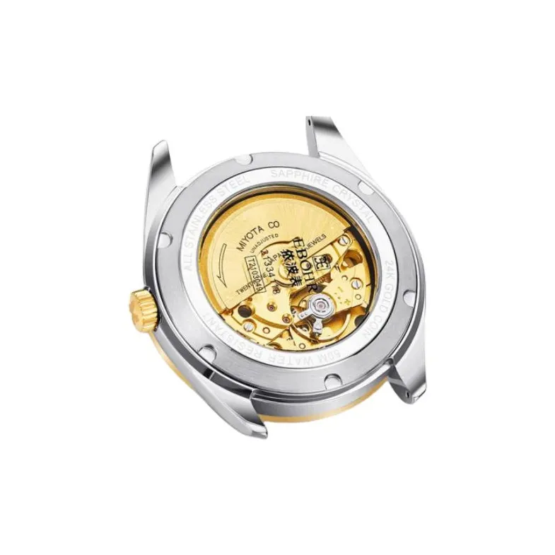 EBOHR Mechanical Movement Stainless Steel Strap Watch Women's Watch Silver Dial-1