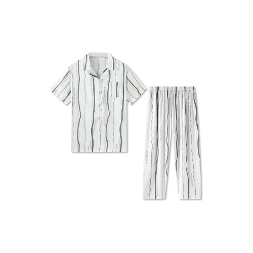 Good Fortune Pajama Set Men's White