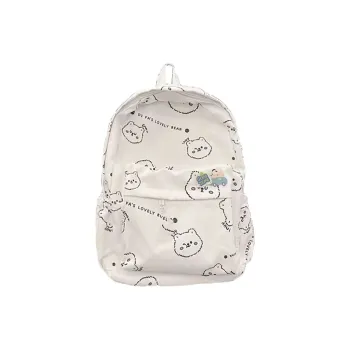 Barang Bear Nylon Backpack Regular Unisex White/Pink/Black