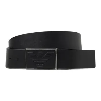 EMPORIO ARMANI Cow Leather Belts Men's Black 