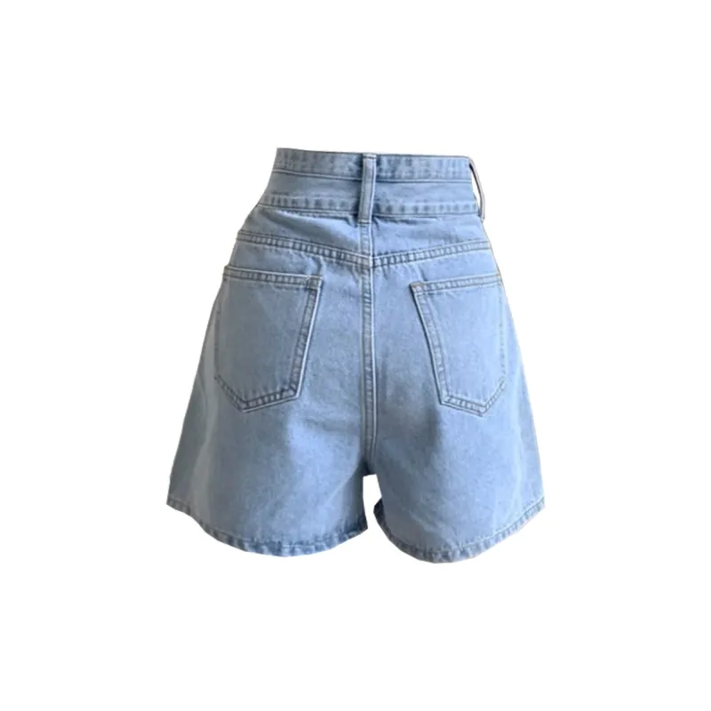 Concubine Zhu Denim Shorts Women's Light Blue-1