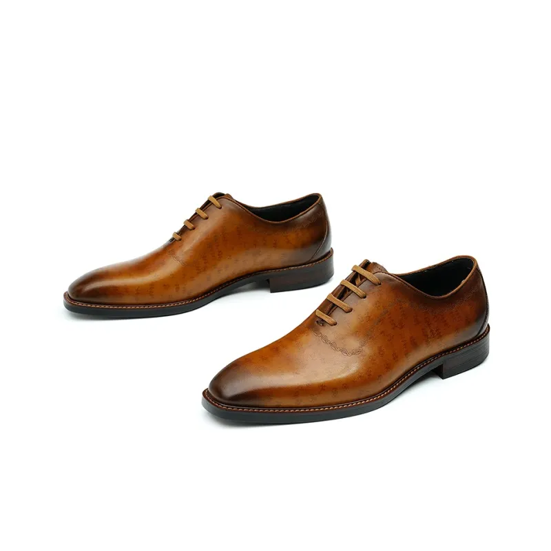 ASTON M.JAZZ Dress Shoes Men Low Top White/Brown-10