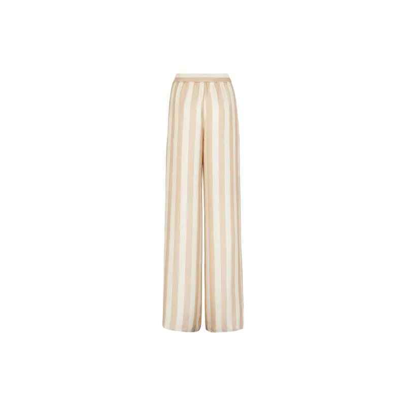 FENDI Pequin stripe Silk Palazzo Pants-1