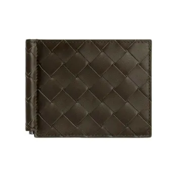 Bottega Veneta Calfskin Wallet Men's Brown & Light Brown