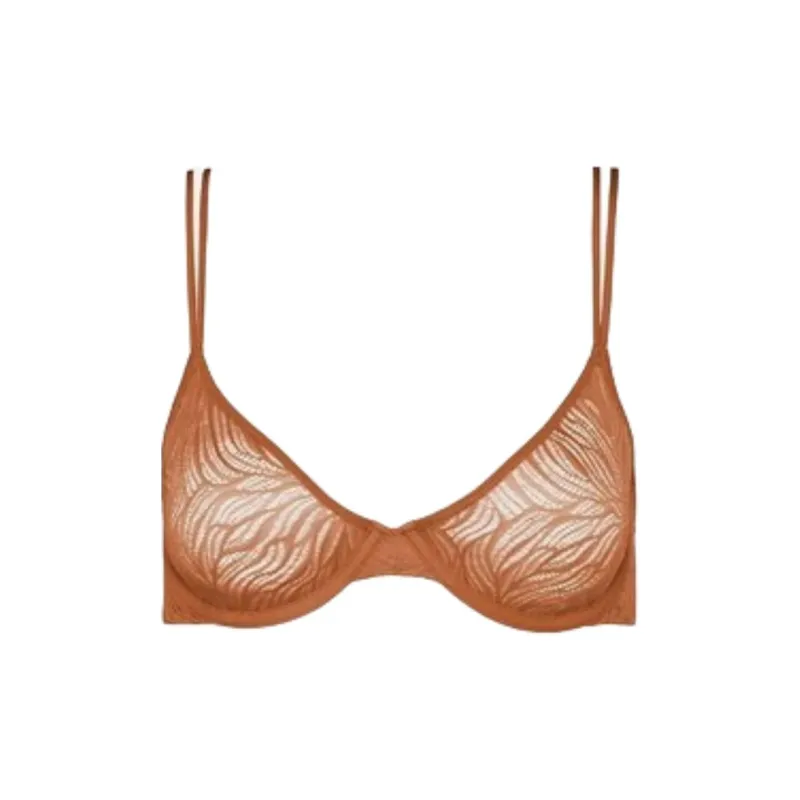 CK/Calvin Klein UNLINED DEMI Bra Europe Version Women's Coffee-0