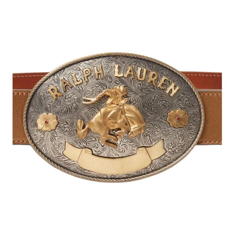 Ralph Lauren Collection Rodeo buckle Leather Belt-1