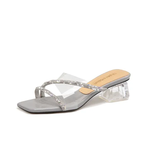 Lily Wei Slide Slippers Women's Gray