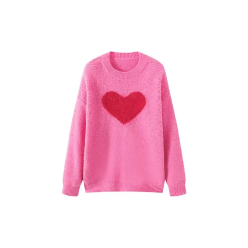 URLAZH Sweaters Women's Rose Red