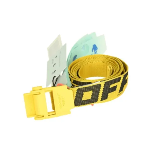 OFF-WHITE Emblem Logo Smooth Buckle Belt Men's Yellow