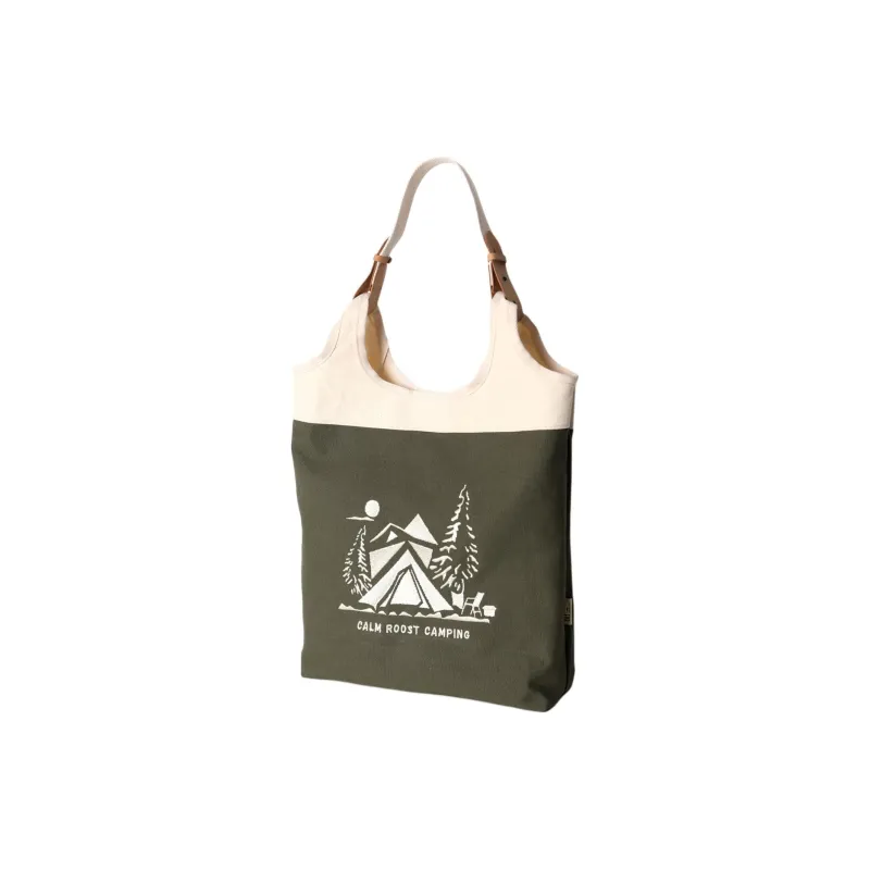 Playthings Cultural Creation Canvas Bag, Shoulder Bag Unisex Blue/White/Green-1