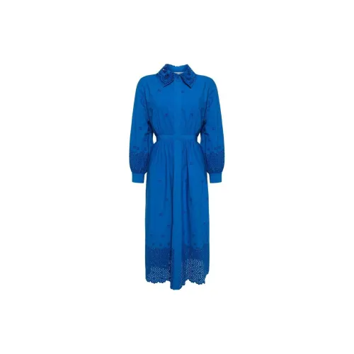 Ulla Johnson Long-Sleeved Dresses Women's Cobalt Blue