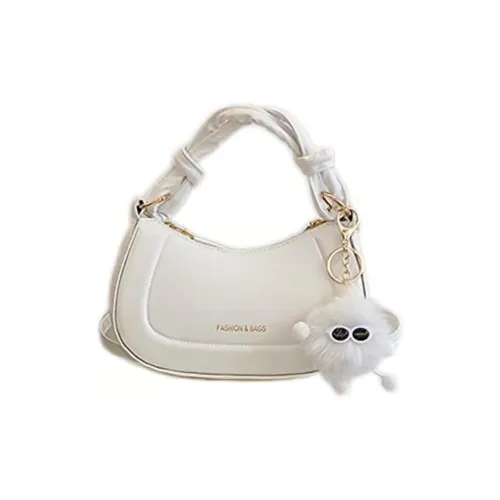 Boniu PU Saddle Bag Shoulder Bag Crossbody Bag Handbag Regular Women's Ecru/Khaki/Brown