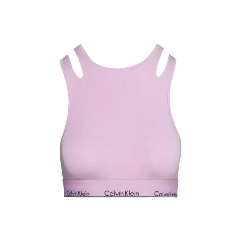 CK/Calvin Klein UNLINED BRALETTE Bra Europe Version Women's Light Purple Mist-0