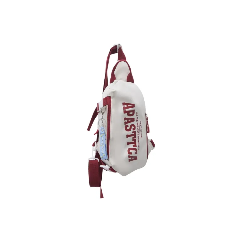 Alcohol Dragon Nylon Sling Bag Regular Unisex White Green/White Red/White Gray/Black-16