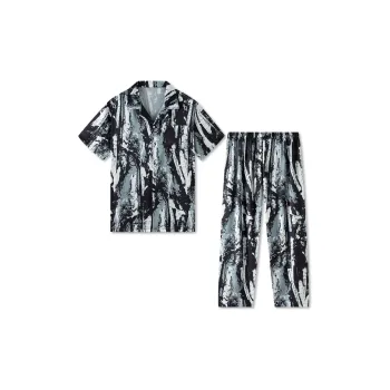 Good Fortune Pajama Set Men's Dark Gray