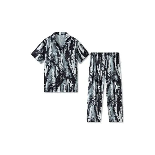 Good Fortune Pajama Set Men's Dark Gray