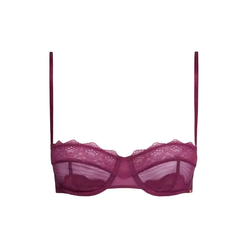 CK/Calvin Klein UNLINED BALCONETTE Bra Europe Version Women's Fuchsia-0