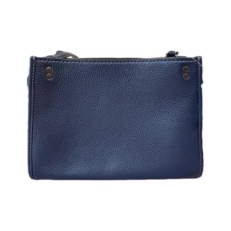 COACH Rogue Leather Handbag Shoulder Bag Women's Marine Blue-0