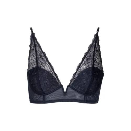 CK/Calvin Klein LGHT LINED BRALETTE Bra Europe Version Women's Navy Blue