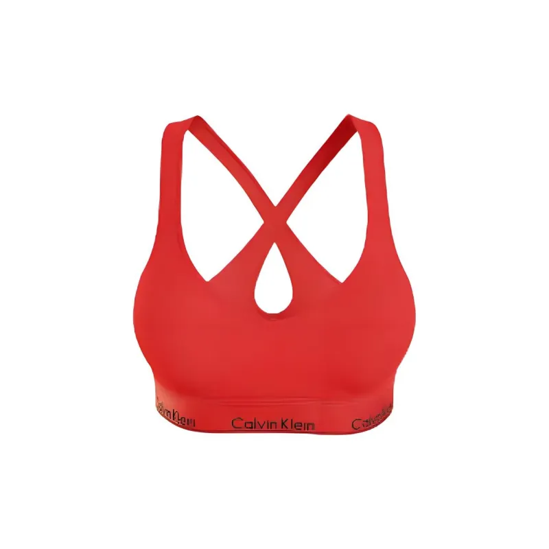 CK/Calvin Klein BRALETTE LIFT Bra Europe Version Women's Bright Red-0