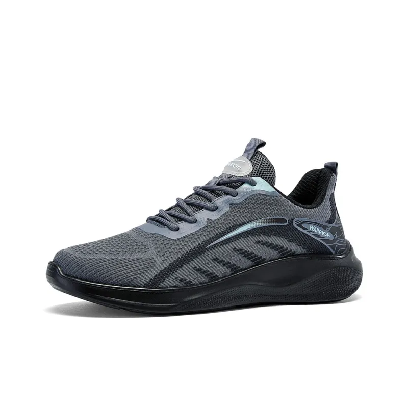 Warrior Non slip Lightweight Low Top Running Shoes Men's Dark Gray Green-1