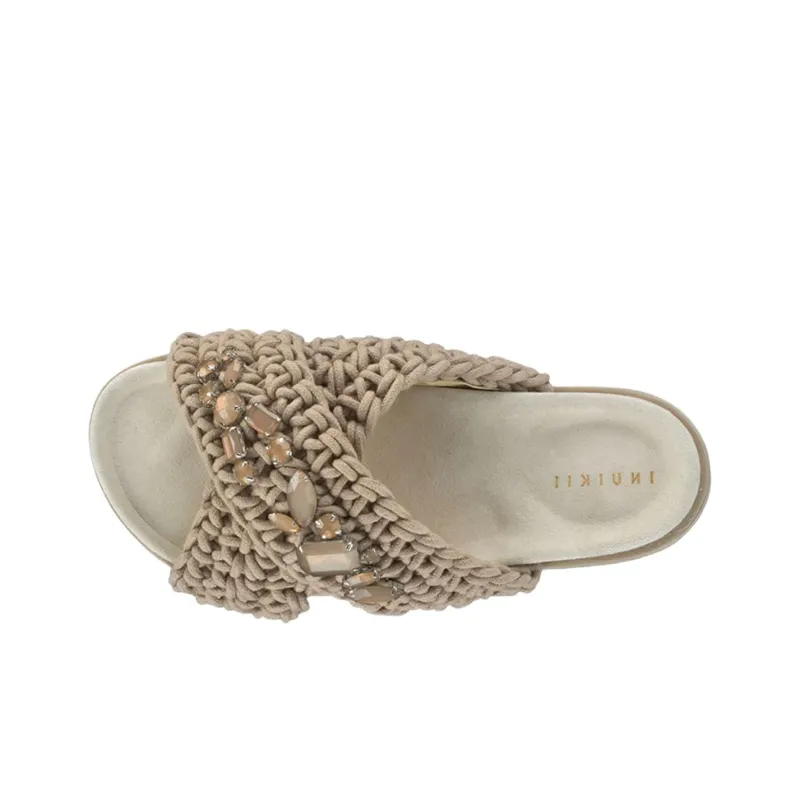 Inuikii Woven Stones 40mm Platform Slides-2