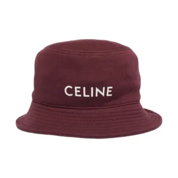 CELINE Cotton Bucket Hats Men's Red