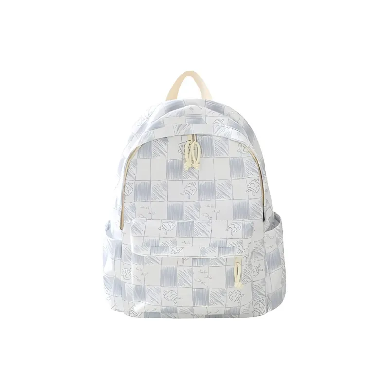 GKY Polyester Cotton Fabric Backpack Regular Unisex Gray/Blue/Coffee/Black-0