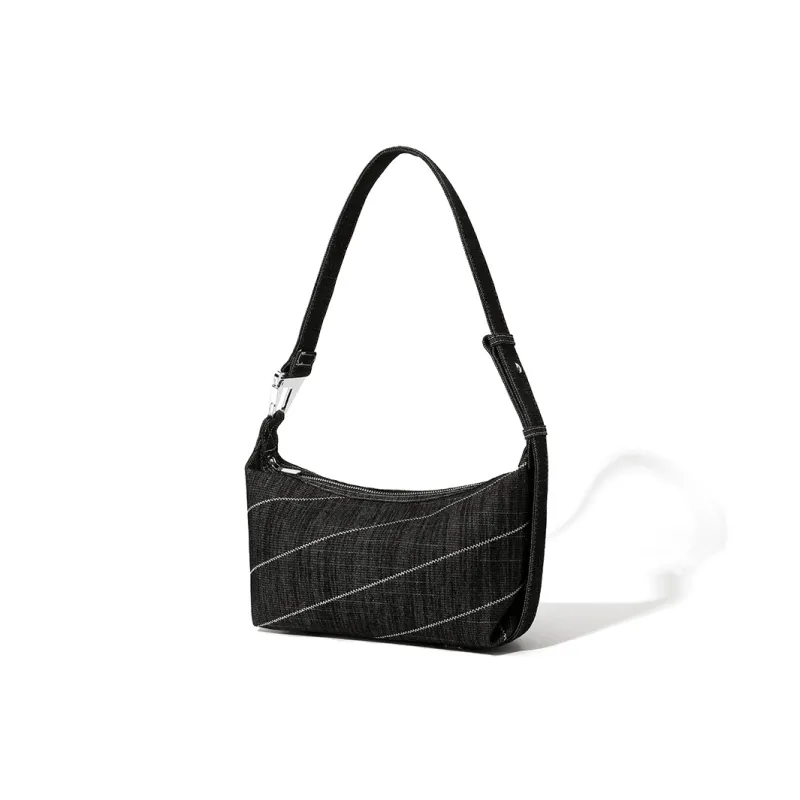 MASTER CANVAS Fabric Shoulder Bag Women's Blue/Black-8