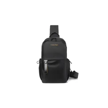 Venerable Brahma Nylon Fabric Sling Bag, Backpack, Shoulder Bag, Crossbody Bag Medium Size Men's Black/Gray/Blue