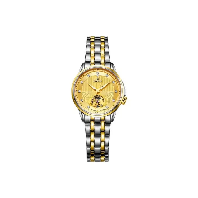 EBOHR EBOHR Master Collection Mechanical Movement Stainless Steel Strap Watch Women's Watch Gold Dial-0