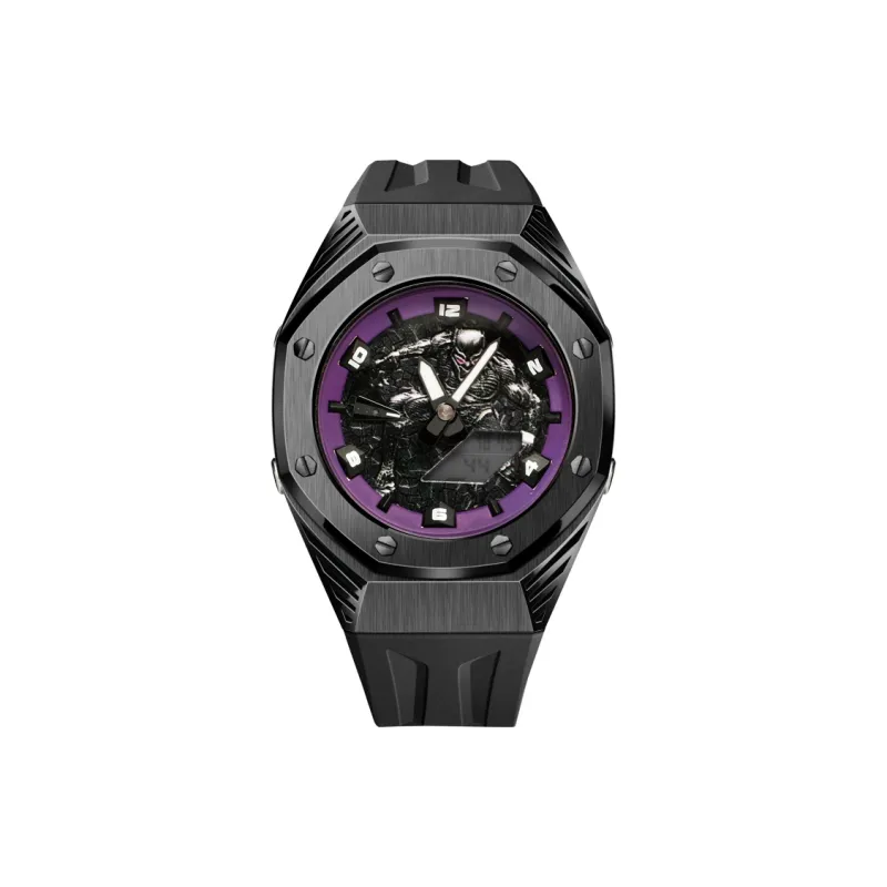 Keppot Compatible With Farm Oak GA 2100 GA 2110 GA B2100 GM 2100 Upgrade Black Panther Watch Cases Unisex-15