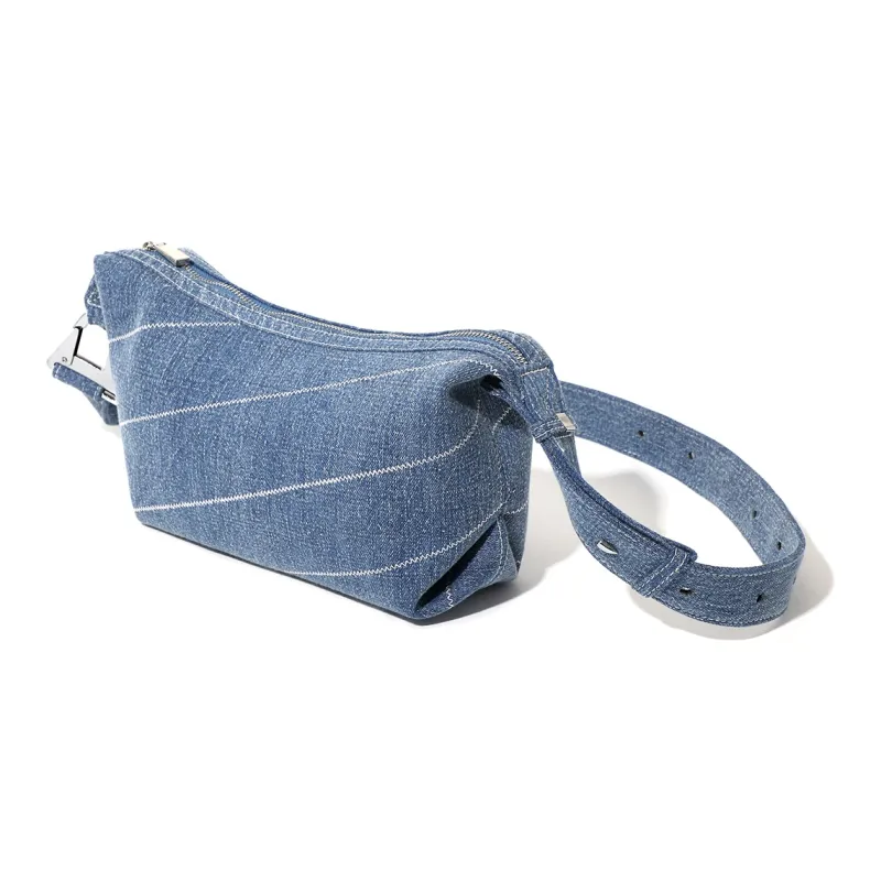 MASTER CANVAS Fabric Shoulder Bag Women's Blue/Black-4