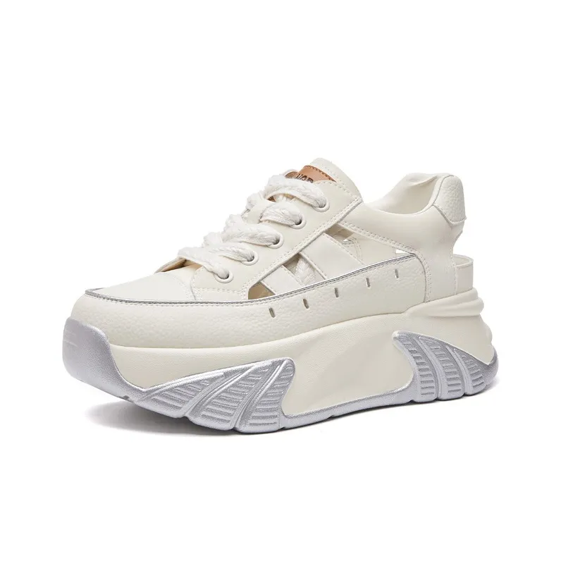 LINGPAO Breathable Low-Top Chunky Sneakers Women's-1