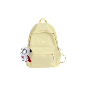 LOUIS ROYALN Nylon Backpack Regular Unisex Custard/Cream Green/Blue/Ecru/Black